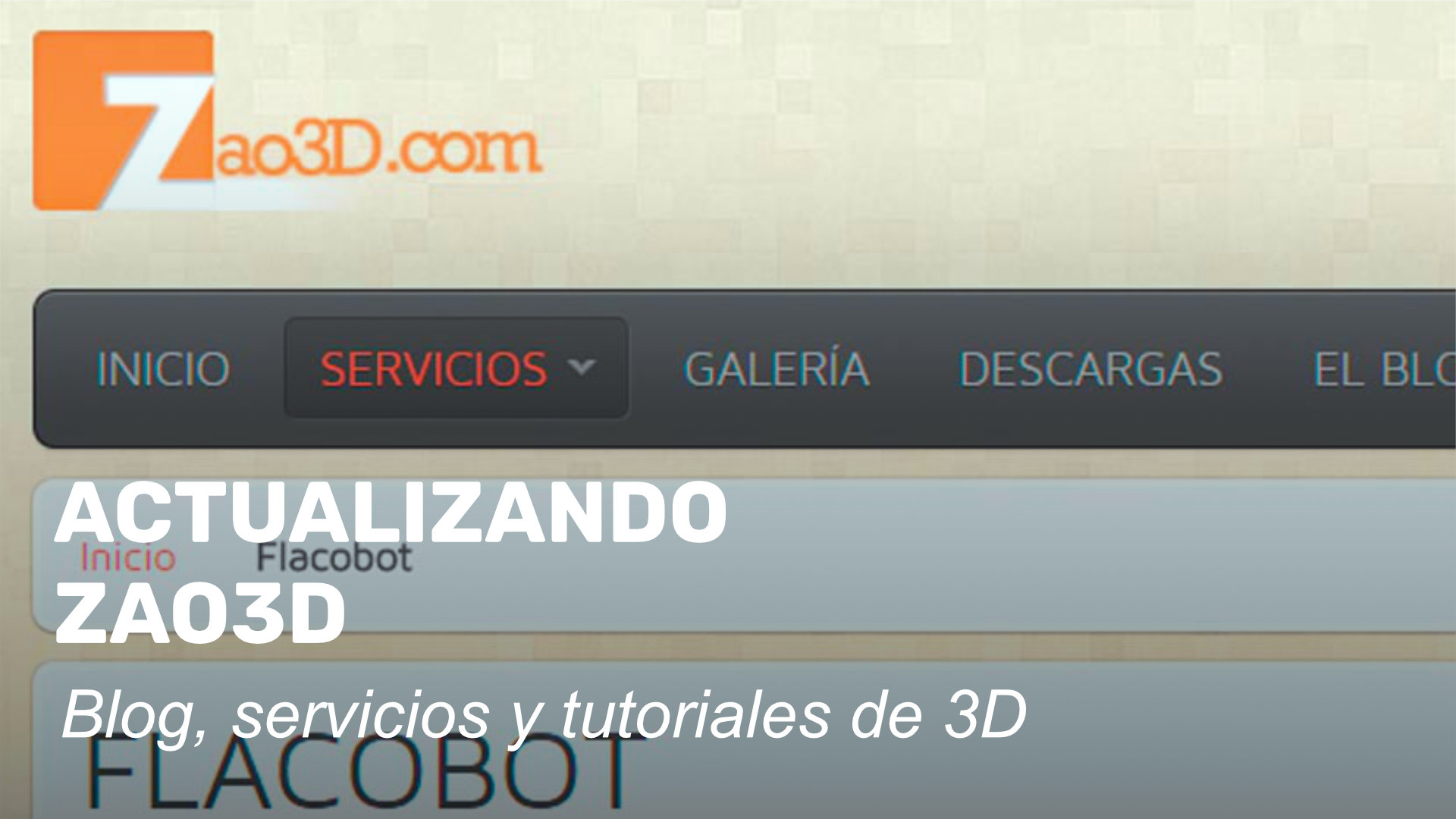 Actualizando la web de Zao3d