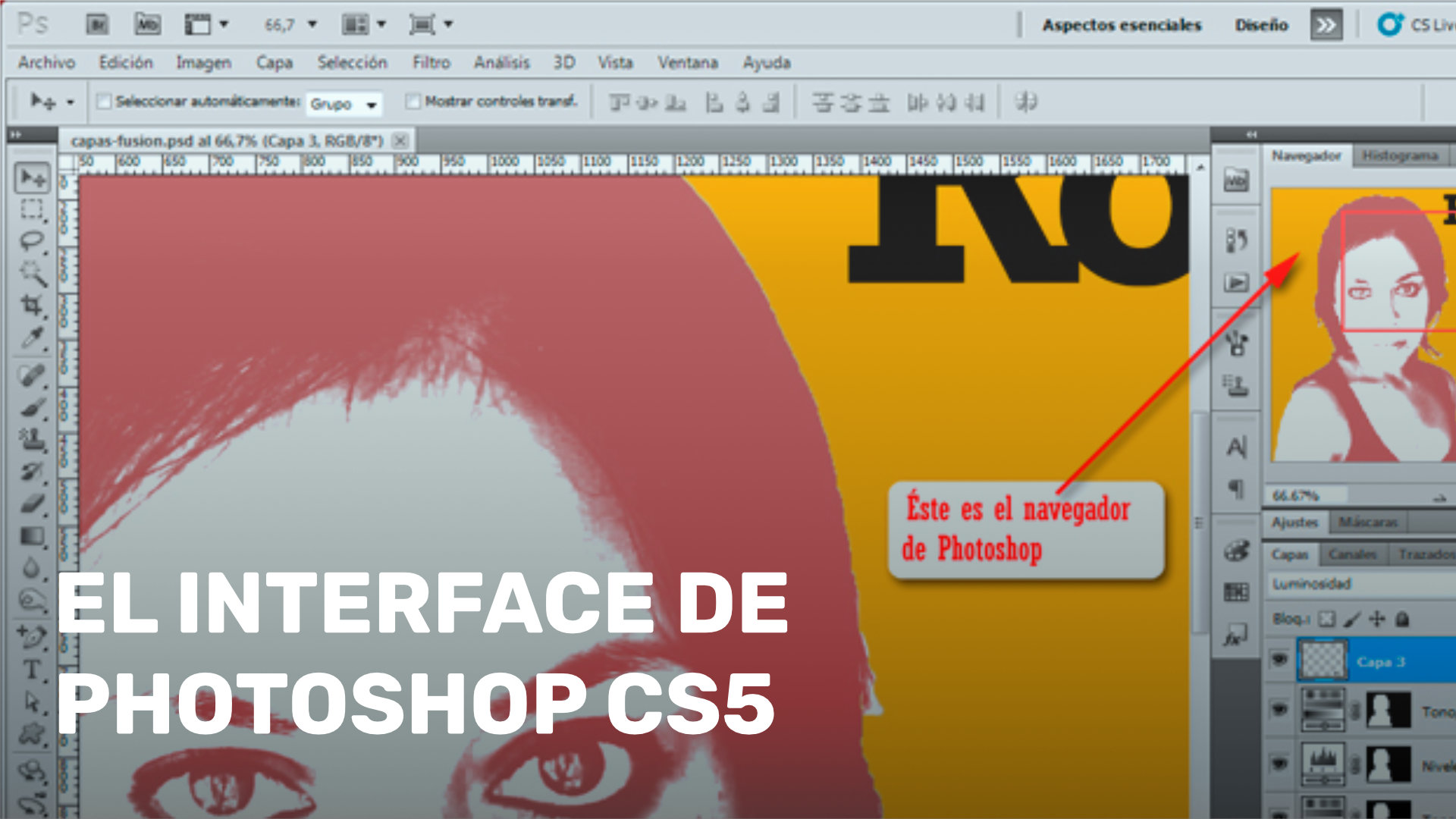 El interface de Photoshop CS5