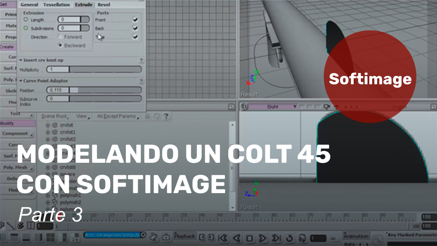 Modelando un Colt 45. Tercera parte