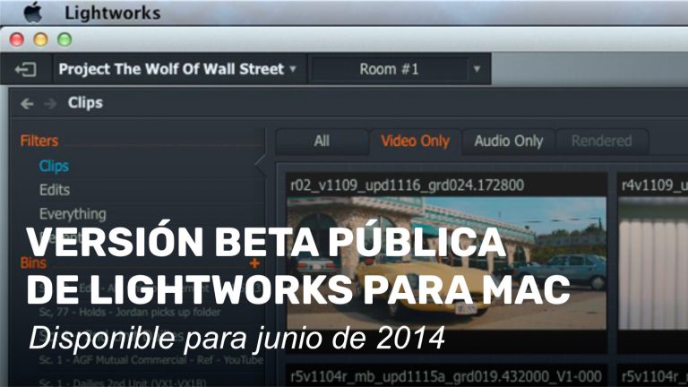Versión Beta pública de Lightworks para Mac en junio
