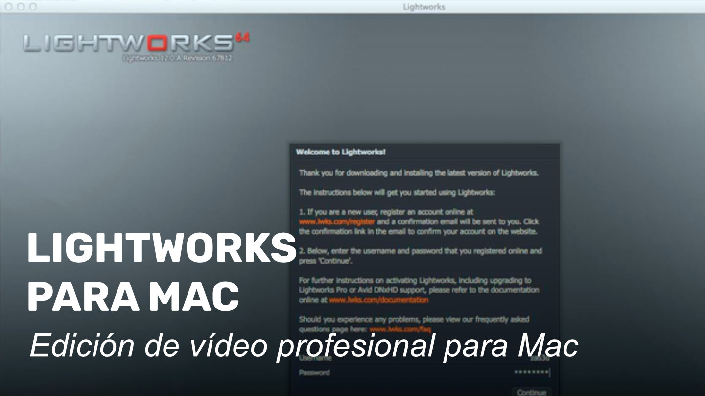 Ya se puede descargar Lightworks para Apple OS X