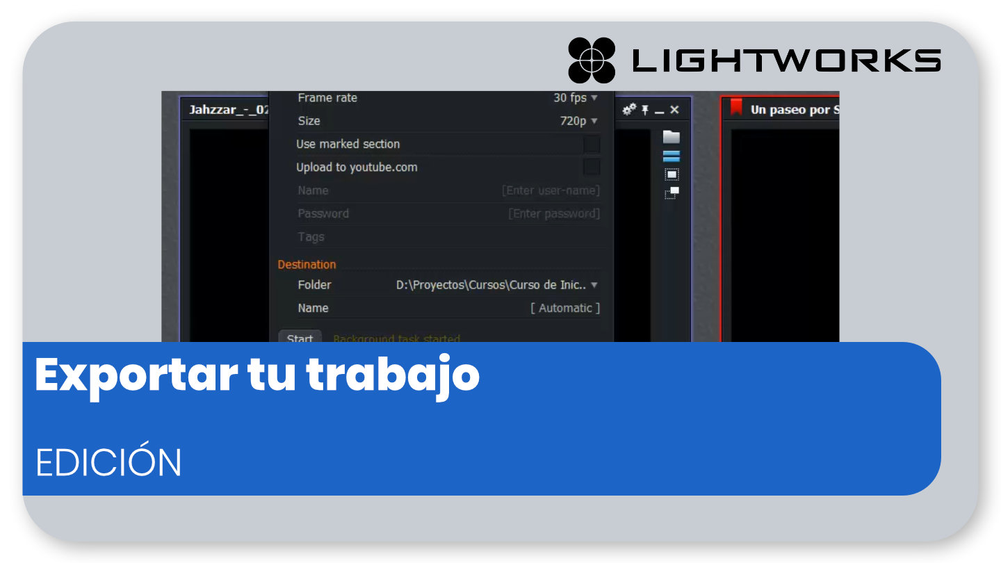 Exportar tu trabajo