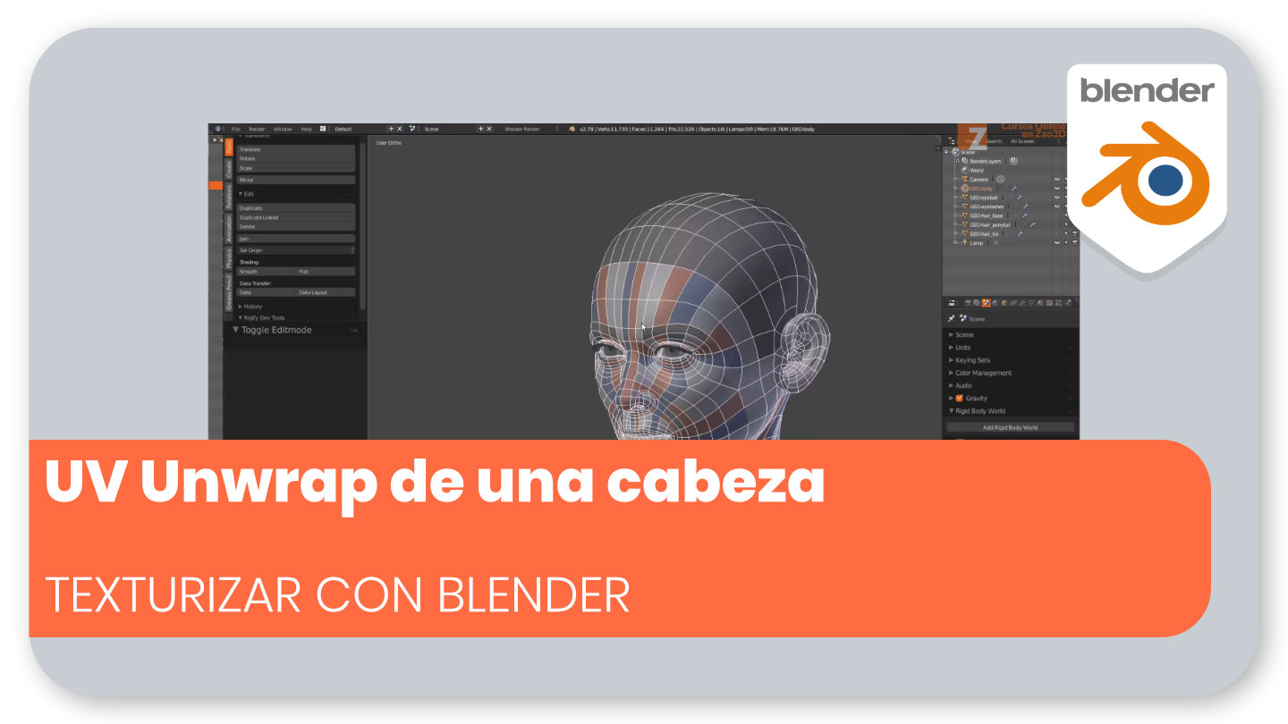 UV Unwrap de una cabeza