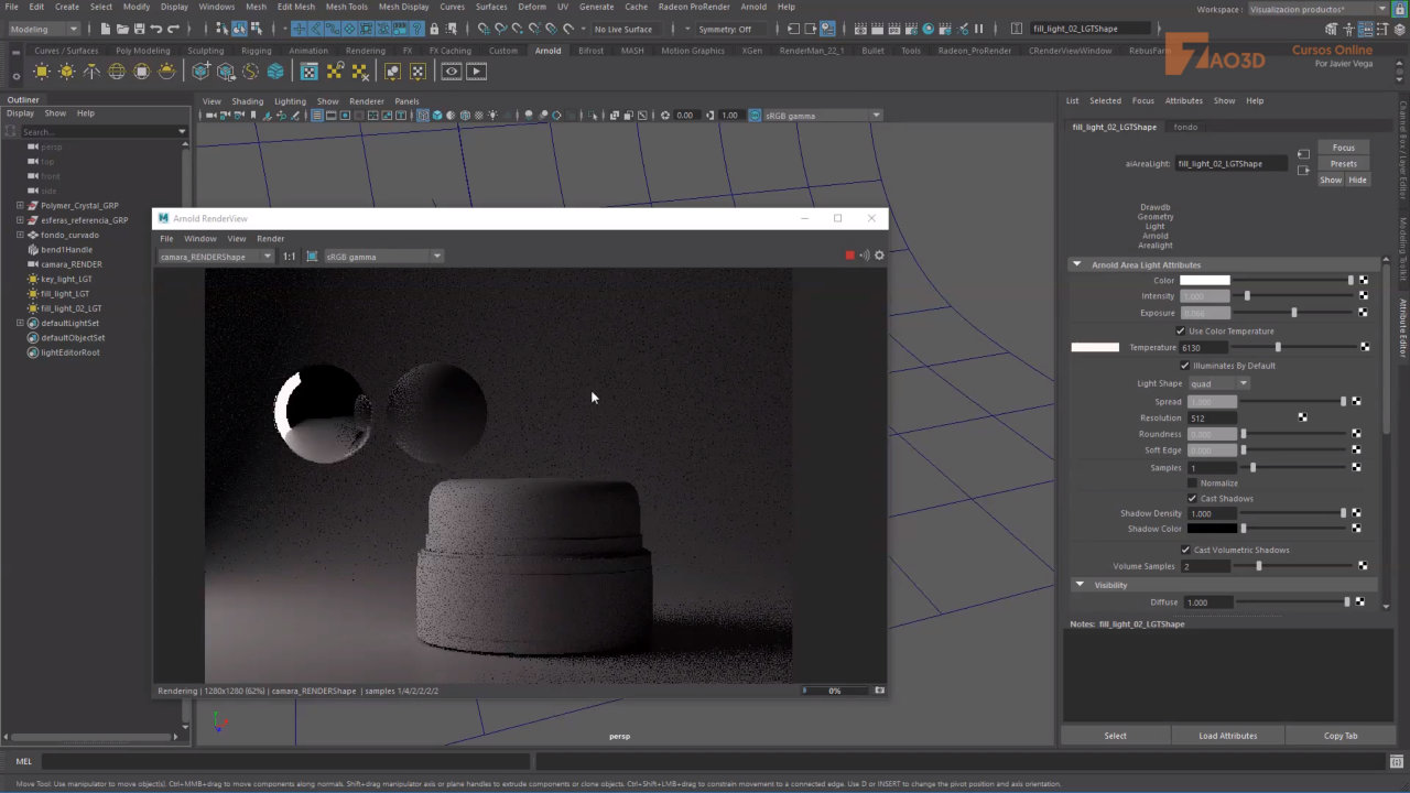 Crear las luces en Maya