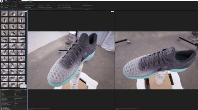 Escaneando zapatilla deportiva de Nike con Capturing Reality