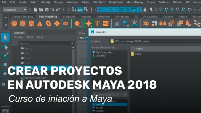 Crear proyectos en Maya en el curso Aprende 3D con Maya