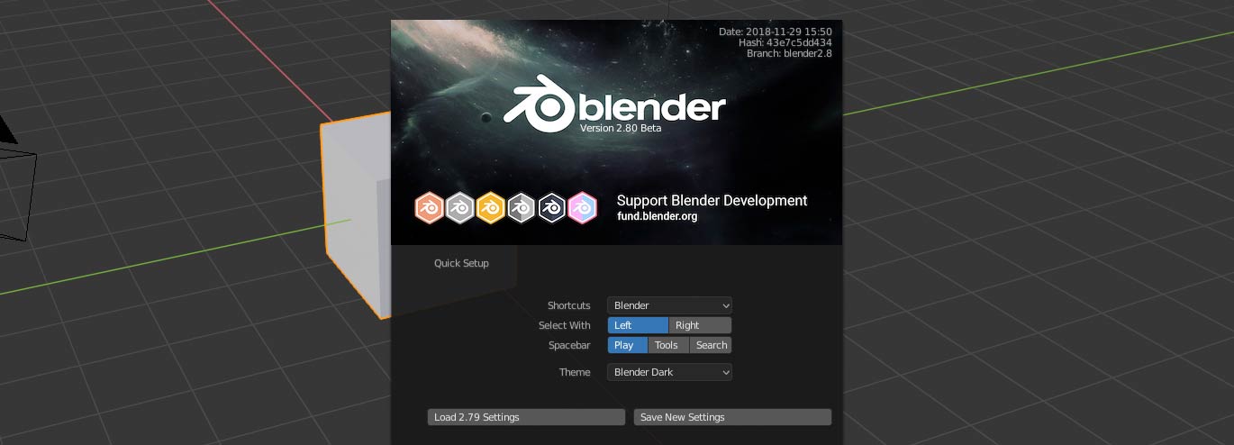 El botón derecho o izquierdo para seleccionar con Blender 2.8