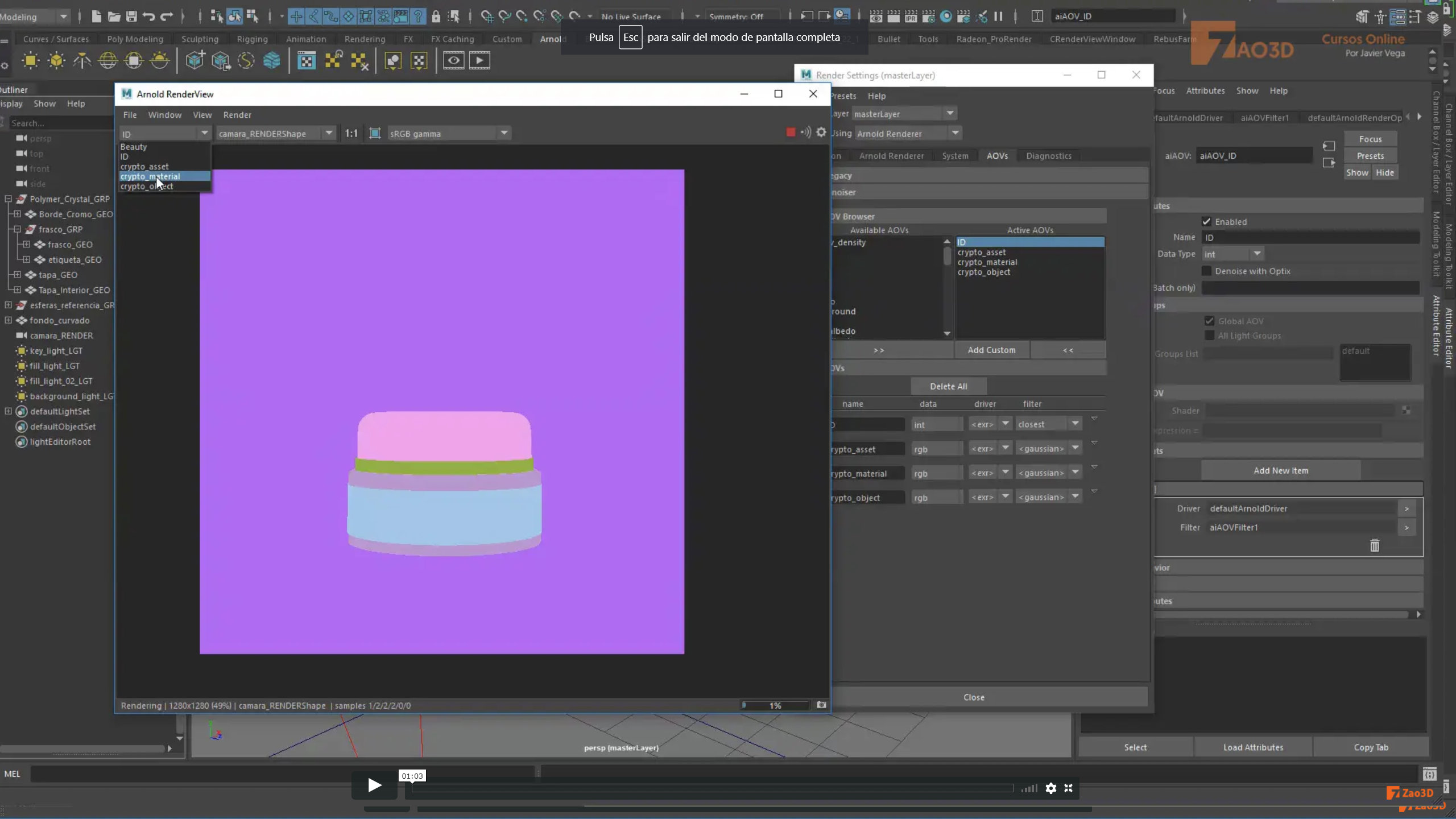 Crear AOV de Object ID