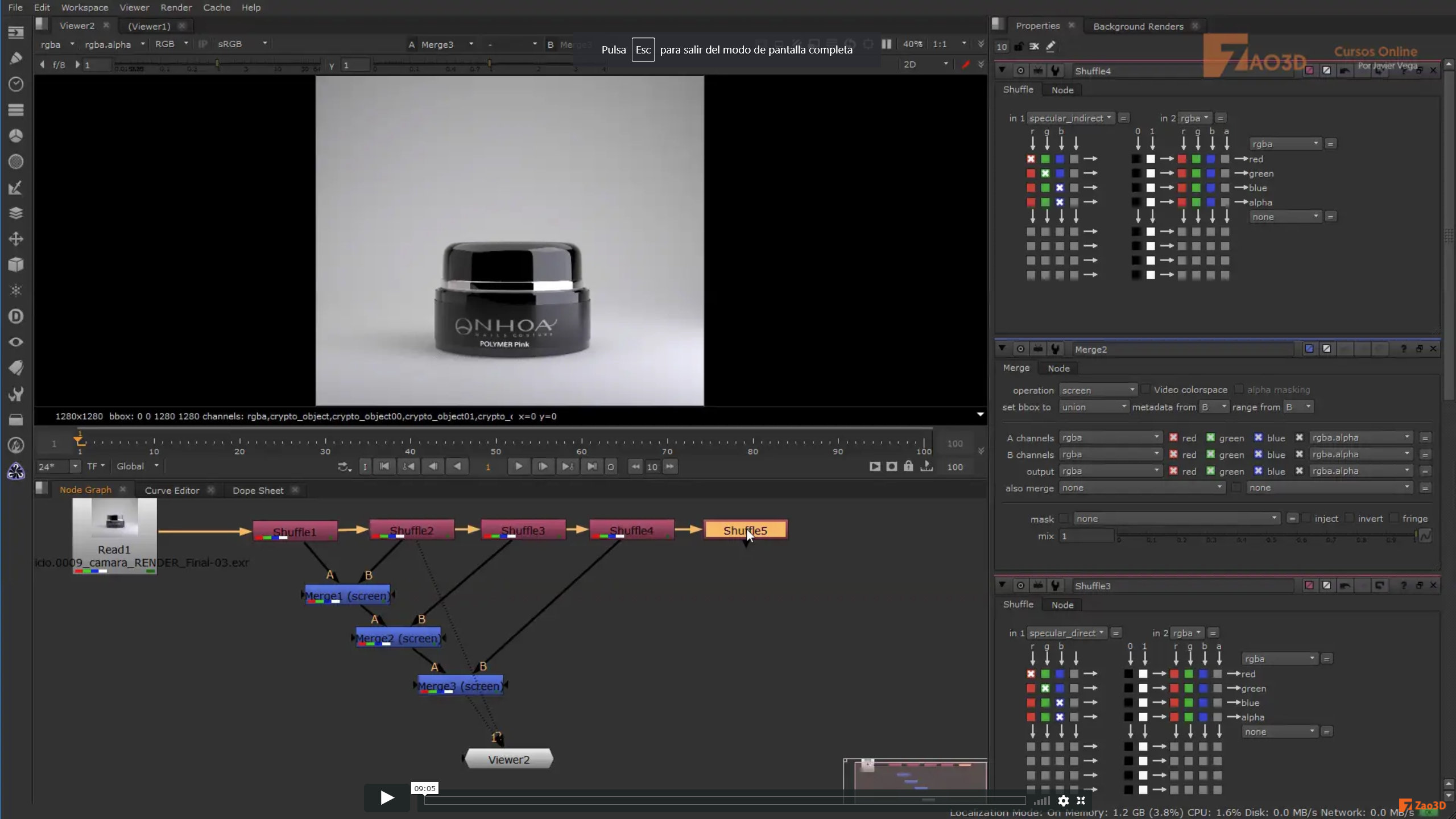 Componer la imagen en Nuke