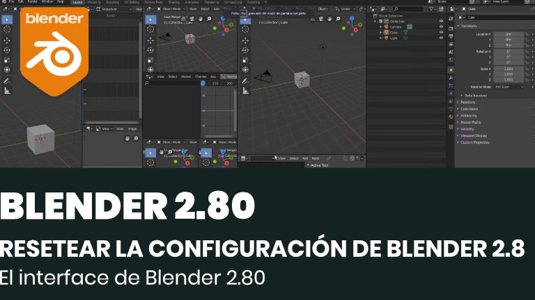 Resetear la configuración de Blender