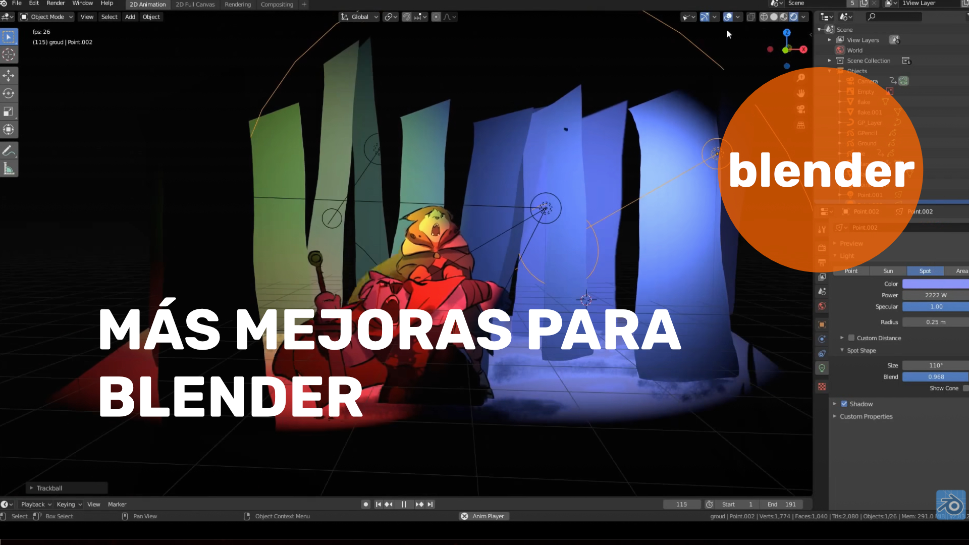 Más mejoras en Blender