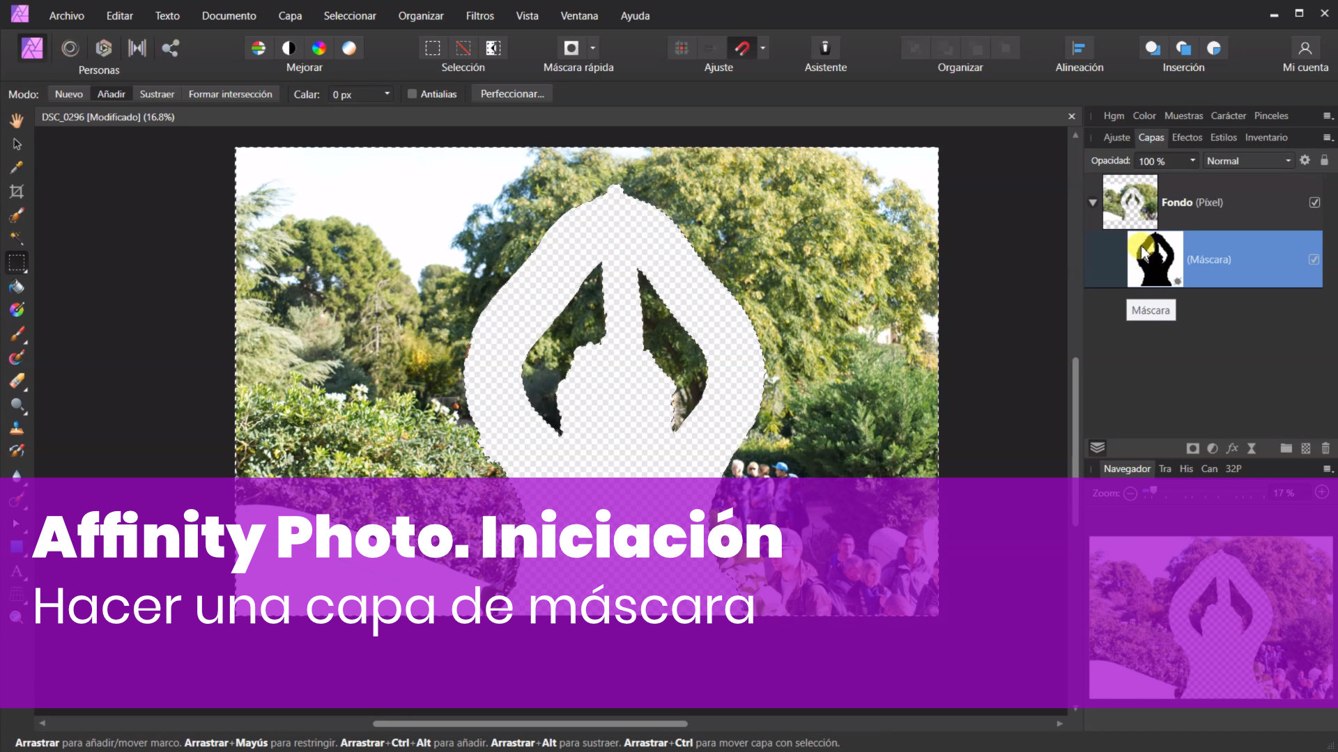 Hacer una capa de máscara
