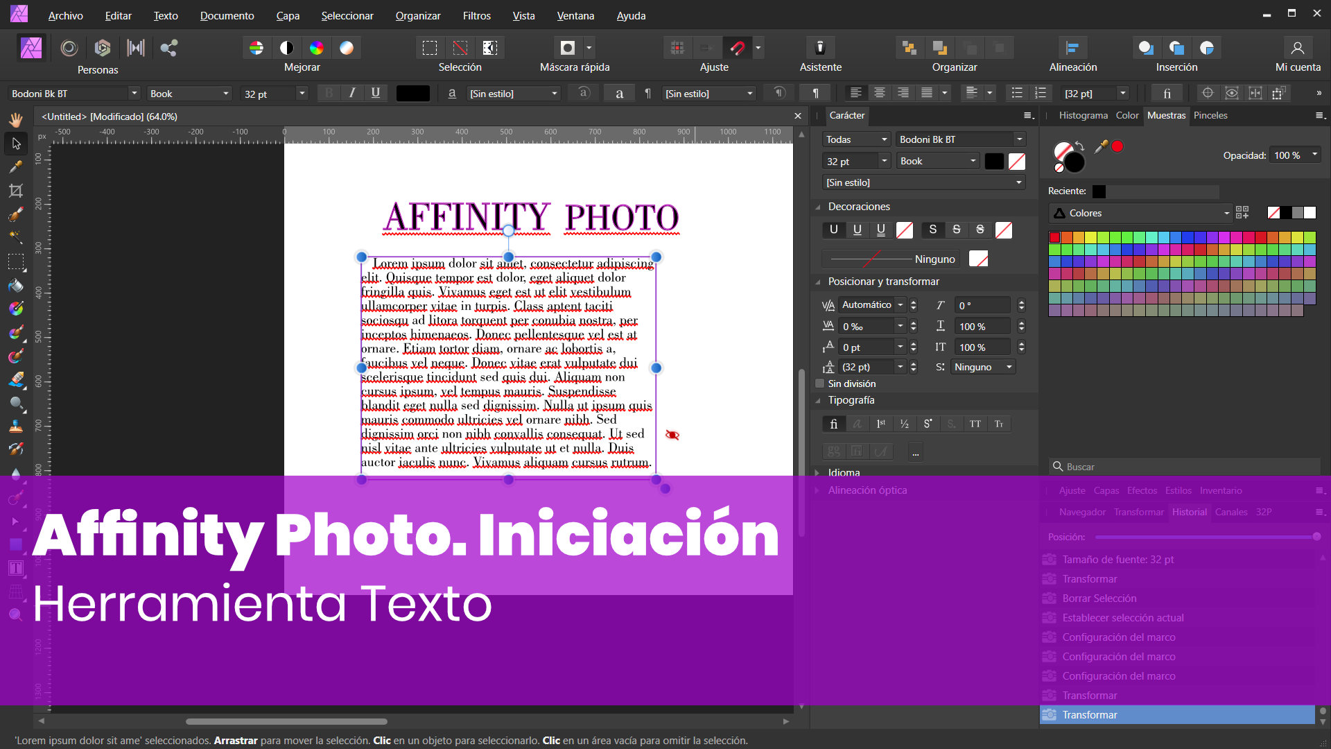 La herramienta Texto