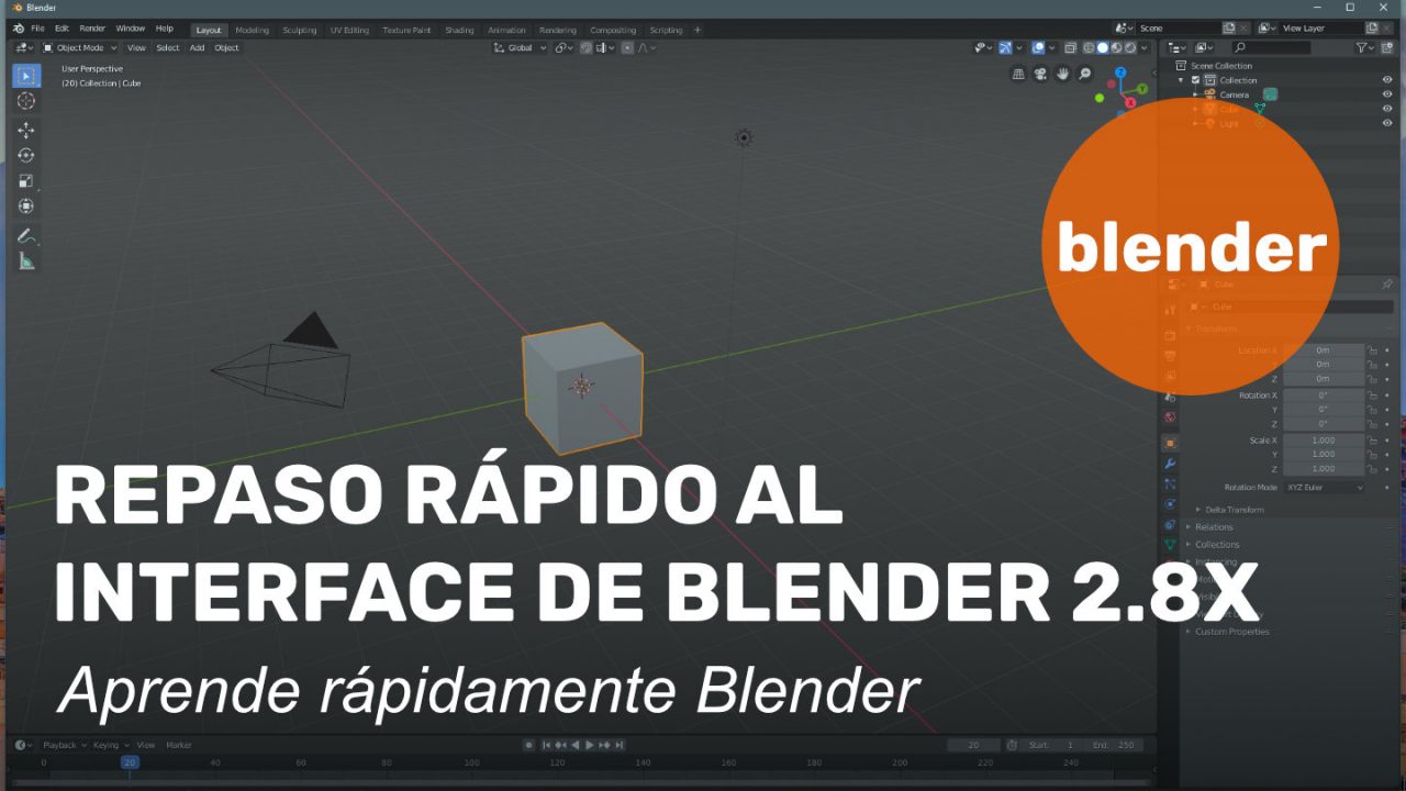 Repaso rápido al interface de Blender 2.8x
