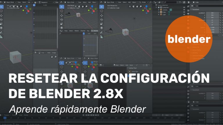 Resetear la configuración de Blender 2.8x
