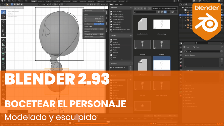 Haciendo el primer modelado como borrador