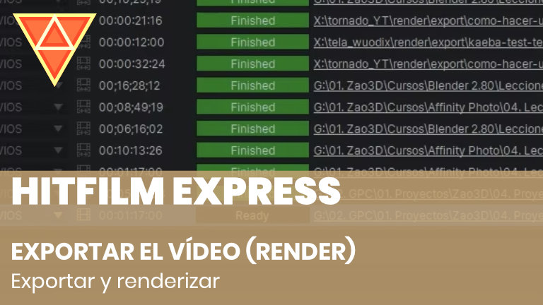 Exportar y renderizar