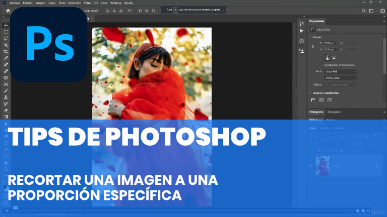 Recortar una imagen a una proporción específica