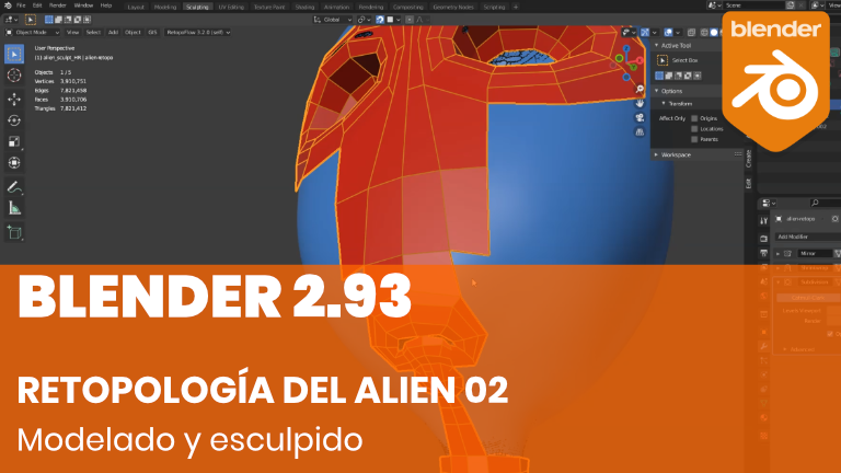 Retopología del alien 02