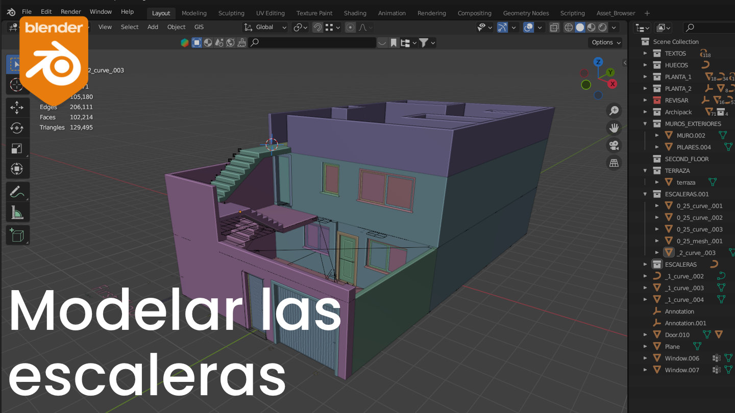  Escaleras paramétricas con Archipack