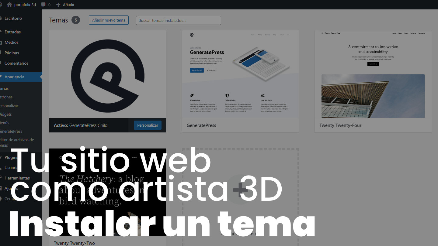 Instalación de un tema de WordPress