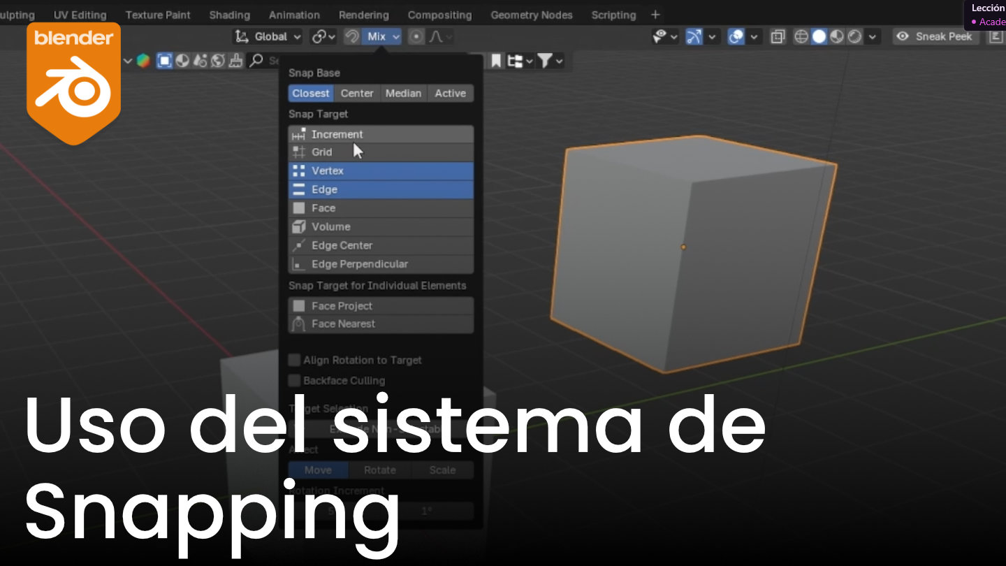 Uso del sistema de Snapping