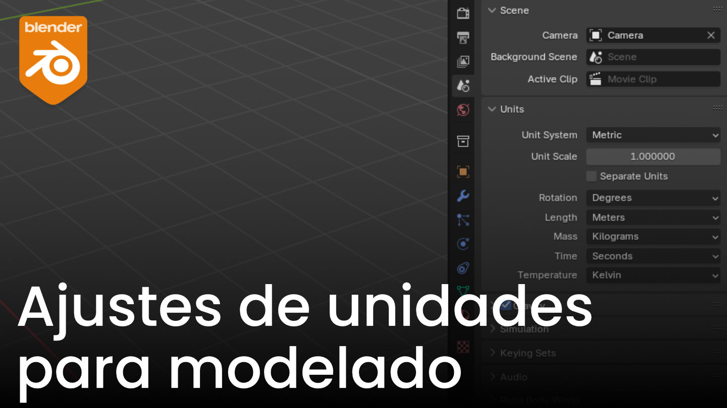 Ajustes de unidades de medida para modelado