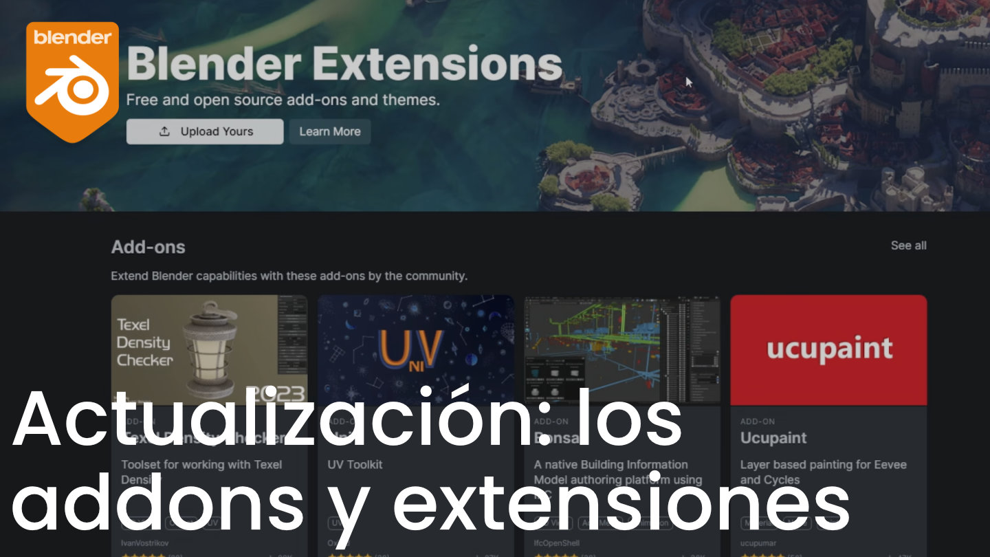 Actualización Blender 4.2: Dónde encontrar los Addons desaparecidos