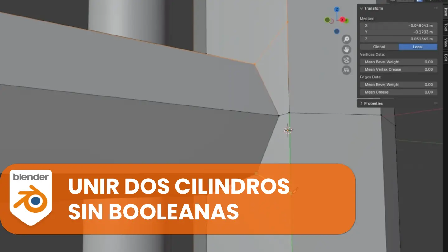 Unión de cilindros sin booleanas