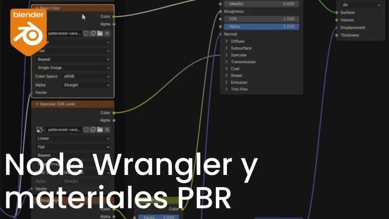 11 node wrangler materiales pbr