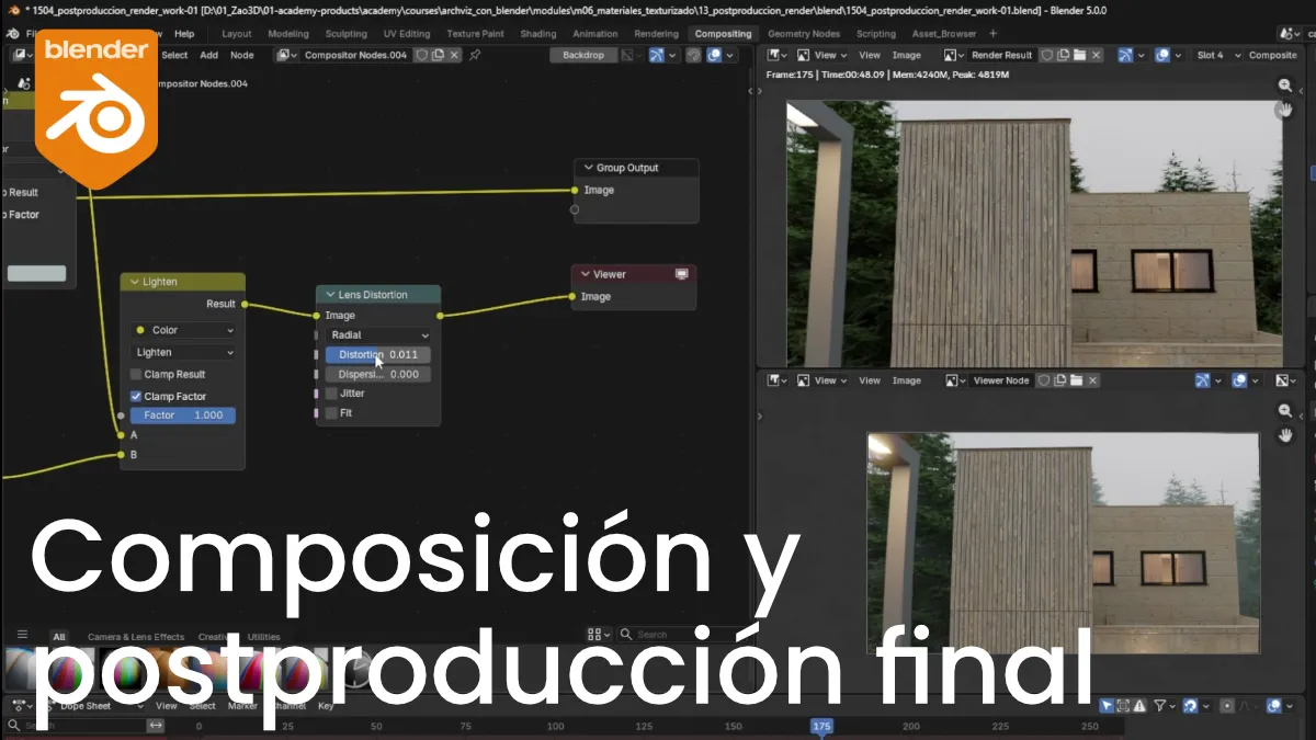 Composición y postproducción final