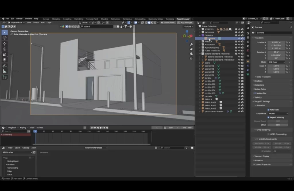 composicion camara blender