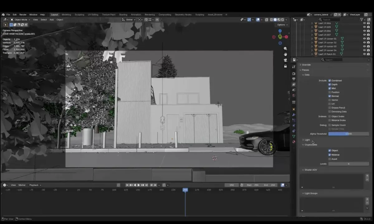 Render passes para ControlNet desde Blender