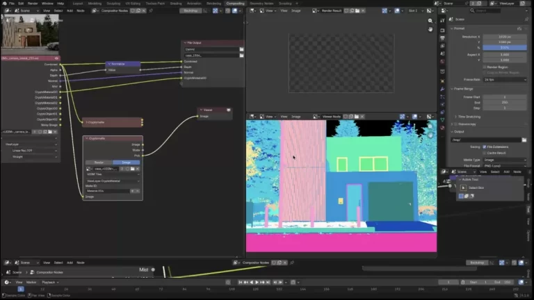 Selección de máscaras con Cryptomatte desde el compositor de Blender
