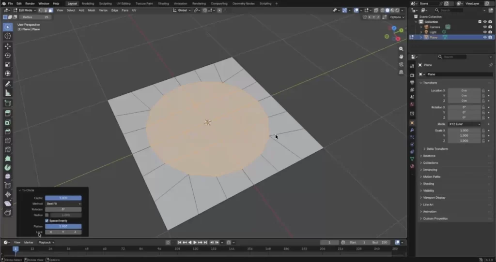 Blender 5.2 LTS: 7 novedades que me han gustado 1 loop tools blender 5.2 lts circle