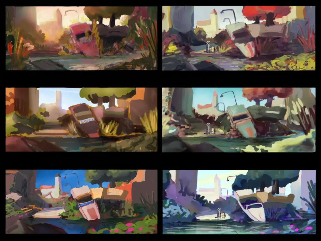 Overgrown. La primera película de Blender Studio 4 Estudios de color para la producción de Overgrown